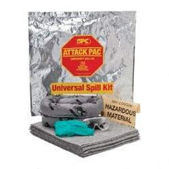 Brady SPC Sorbents - 7 Gal Capacity Universal Spill Kit - Foil - USA Tool & Supply