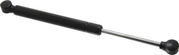 Value Collection - 0.32" Rod Diam, 0.75" Tube Diam, 90 Lb Capacity, Fixed Force Gas Spring - 11.9" Extended Length, 3.5" Stroke Length, Plastic Ball Socket, Black Nitride Piston - USA Tool & Supply