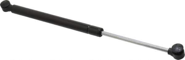 Value Collection - 0.32" Rod Diam, 0.75" Tube Diam, 20 Lb Capacity, Fixed Force Gas Spring - 15.25" Extended Length, 5" Stroke Length, Plastic Ball Socket, Black Nitride Piston - USA Tool & Supply