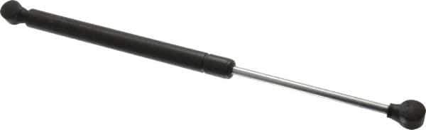 Value Collection - 0.32" Rod Diam, 0.75" Tube Diam, 90 Lb Capacity, Fixed Force Gas Spring - 15.25" Extended Length, 5" Stroke Length, Plastic Ball Socket, Black Nitride Piston - USA Tool & Supply