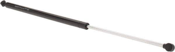 Value Collection - 0.39" Rod Diam, 0.87" Tube Diam, 150 Lb Capacity, Fixed Force Gas Spring - 27.8" Extended Length, 10" Stroke Length, Plastic Ball Socket, Black Nitride Piston - USA Tool & Supply