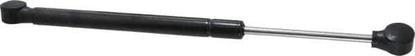 Value Collection - 0.24" Rod Diam, 0.59" Tube Diam, 40 Lb Capacity, Fixed Force Gas Spring - 12" Extended Length, 3.5" Stroke Length, Plastic Ball Socket, Black Nitride Piston - USA Tool & Supply