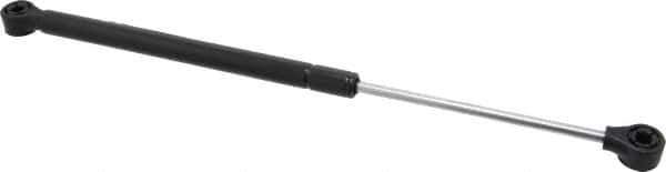 Value Collection - 0.24" Rod Diam, 0.59" Tube Diam, 40 Lb Capacity, Fixed Force Gas Spring - 14.5" Extended Length, 5" Stroke Length, Plastic Ball Socket, Black Nitride Piston - USA Tool & Supply