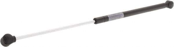 Value Collection - 0.24" Rod Diam, 0.59" Tube Diam, 80 Lb Capacity, Fixed Force Gas Spring - 19.68" Extended Length, 8" Stroke Length, Plastic Ball Socket, Black Nitride Piston - USA Tool & Supply