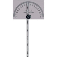 Mitutoyo - Round & Rectangular Head Protractors Head Type: Square Head Blade Length (Inch): 6 - USA Tool & Supply