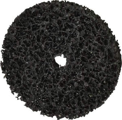 3M - 4" Very Coarse Grade Silicon Carbide Deburring Disc - 1/2" Center Hole, Arbor Connection, Black, 6,000 Max RPM - USA Tool & Supply