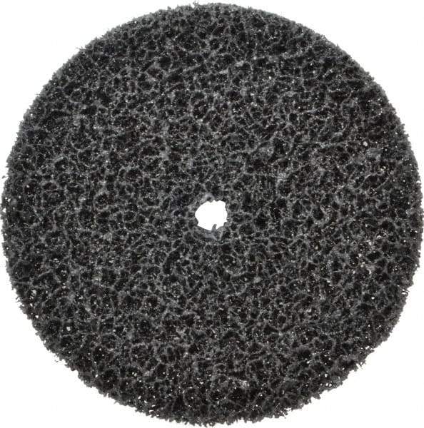 3M - 6" Very Coarse Grade Silicon Carbide Deburring Disc - 1/2" Center Hole, Arbor Connection, Black, 4,000 Max RPM - USA Tool & Supply