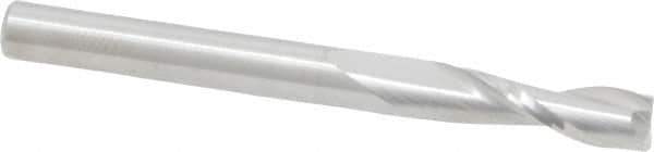 RobbJack - 3/16", 5/8" LOC, 3/16" Shank Diam, 2" OAL, 2 Flute, Solid Carbide Square End Mill - Single End, Uncoated, Spiral Flute, 30° Helix, Centercutting, Right Hand Cut, Right Hand Flute, Series NR-204 - USA Tool & Supply