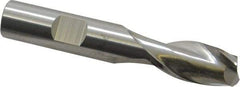 RobbJack - 33/64", 1" LOC, 1/2" Shank Diam, 3" OAL, 2 Flute, Solid Carbide Square End Mill - Single End, Uncoated, Spiral Flute, 30° Helix, Centercutting, Right Hand Cut, Right Hand Flute, Series NR-204 - USA Tool & Supply