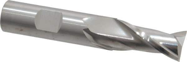 RobbJack - 5/8", 1-1/4" LOC, 5/8" Shank Diam, 3-1/2" OAL, 2 Flute, Solid Carbide Square End Mill - Single End, Uncoated, Spiral Flute, 30° Helix, Centercutting, Right Hand Cut, Right Hand Flute, Series NR-204 - USA Tool & Supply