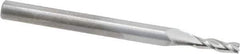 RobbJack - 5/64", 1/4" LOC, 1/8" Shank Diam, 1-1/2" OAL, 3 Flute, Solid Carbide Square End Mill - Single End, Uncoated, Spiral Flute, 30° Helix, Centercutting, Right Hand Cut, Right Hand Flute, Series NR-303 - USA Tool & Supply