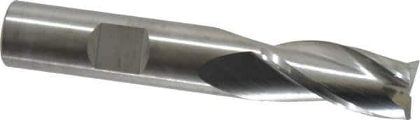 RobbJack - 1/2", 1" LOC, 1/2" Shank Diam, 3" OAL, 3 Flute, Solid Carbide Square End Mill - Single End, Uncoated, Spiral Flute, 30° Helix, Centercutting, Right Hand Cut, Right Hand Flute, Series NR-303 - USA Tool & Supply