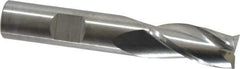 RobbJack - 1/2", 1" LOC, 1/2" Shank Diam, 3" OAL, 3 Flute, Solid Carbide Square End Mill - Single End, Uncoated, Spiral Flute, 30° Helix, Centercutting, Right Hand Cut, Right Hand Flute, Series NR-303 - USA Tool & Supply