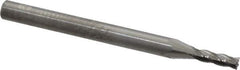 RobbJack - 5/64", 1/4" LOC, 1/8" Shank Diam, 1-1/2" OAL, 4 Flute, Solid Carbide Square End Mill - Single End, Uncoated, Spiral Flute, 30° Helix, Centercutting, Right Hand Cut, Right Hand Flute, Series NR-404 - USA Tool & Supply