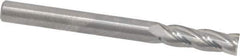 RobbJack - 3/16", 5/8" LOC, 3/16" Shank Diam, 2" OAL, 4 Flute, Solid Carbide Square End Mill - Single End, Uncoated, Spiral Flute, 30° Helix, Centercutting, Right Hand Cut, Right Hand Flute, Series NR-404 - USA Tool & Supply