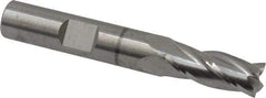 RobbJack - 11/32", 13/16" LOC, 3/8" Shank Diam, 2-1/2" OAL, 4 Flute, Solid Carbide Square End Mill - Single End, Uncoated, Spiral Flute, 30° Helix, Centercutting, Right Hand Cut, Right Hand Flute, Series NR-404 - USA Tool & Supply