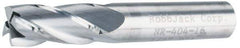 RobbJack - 7/16", 1" LOC, 7/16" Shank Diam, 2-3/4" OAL, 4 Flute, Solid Carbide Square End Mill - Single End, Uncoated, Spiral Flute, 30° Helix, Centercutting, Right Hand Cut, Right Hand Flute, Series NR-404 - USA Tool & Supply