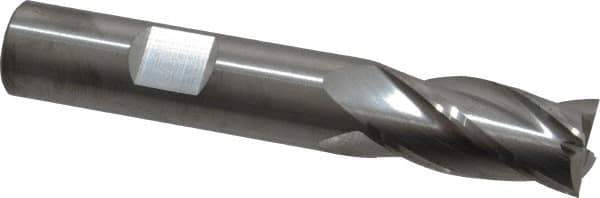 RobbJack - 1/2", 1" LOC, 1/2" Shank Diam, 3" OAL, 4 Flute, Solid Carbide Square End Mill - Single End, Uncoated, Spiral Flute, 30° Helix, Centercutting, Right Hand Cut, Right Hand Flute, Series NR-404 - USA Tool & Supply