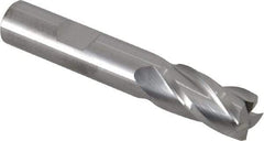 RobbJack - 33/64", 1" LOC, 1/2" Shank Diam, 3" OAL, 4 Flute, Solid Carbide Square End Mill - Single End, Uncoated, Spiral Flute, 30° Helix, Centercutting, Right Hand Cut, Right Hand Flute, Series NR-404 - USA Tool & Supply