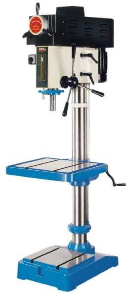 Vectrax - 20" Swing, Variable Speed Pulley Drill Press - Variable Speed, 2 hp, Three Phase - USA Tool & Supply