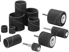 Made in USA - 50 Grit Aluminum Oxide Coated Spiral Band - 1-1/2" Diam x 2" Wide, Coarse Grade - USA Tool & Supply