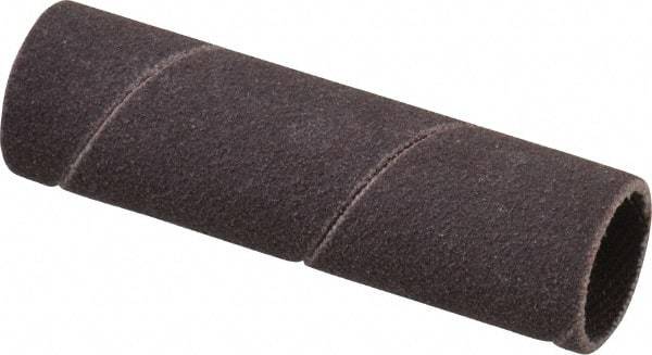 Made in USA - 120 Grit Aluminum Oxide Coated Spiral Band - 1/2" Diam x 2" Wide, Fine Grade - USA Tool & Supply