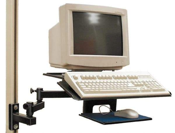 Qualtech - Steel Workbench & Workstation Combo Computer/Keyboard Tray - Use with Hubbell Workbenches - USA Tool & Supply
