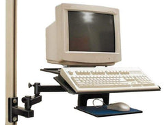 Qualtech - Steel Workbench & Workstation Combo Computer/Keyboard Tray - Use with Hubbell Workbenches - USA Tool & Supply