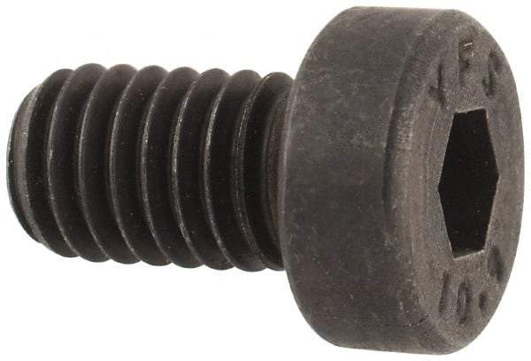 Value Collection - M6x1.00 Metric Coarse Hex Socket Drive, Low Socket Cap Screw - Grade 10.9 Alloy Steel, Black Oxide Finish, Fully Threaded, 10mm Length Under Head - USA Tool & Supply