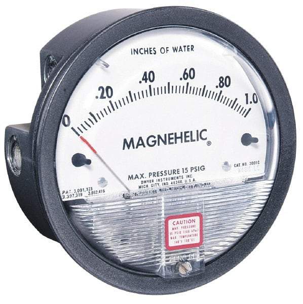 Dwyer - 15 Max psi, 2% Accuracy, NPT Thread Air Filter Kit - 1/8 Inch Thread, 40 Inch Water Column, 140°F Max - USA Tool & Supply