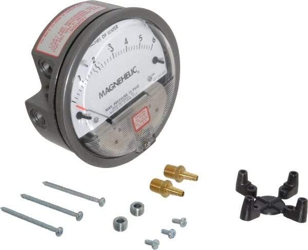 Dwyer - 15 Max psi, 2% Accuracy, NPT Thread Air Filter Kit - 1/8 Inch Thread, 6 Inch Water Column, 140°F Max - USA Tool & Supply