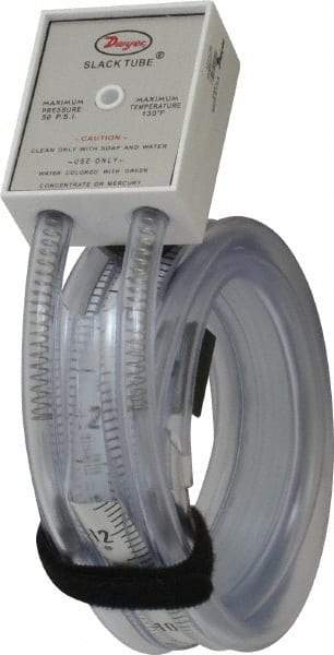 Dwyer - 50 Max psi, Slack Tube Manometer - -12 to 12 Inch Water Column, 130°F Max - USA Tool & Supply