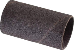 Made in USA - 80 Grit Aluminum Oxide Coated Spiral Band - 1" Diam x 2" Wide, Medium Grade - USA Tool & Supply
