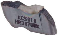 Kennametal - 3078NR K Grade KC5010, 3.96mm Cutting Width Carbide Grooving Insert - 3.81mm Max Depth of Cut, Right Hand, 1.98mm Corner Radius, TiAlN Finish - USA Tool & Supply