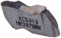 Kennametal - 3078NR K Grade KC5010, 3.96mm Cutting Width Carbide Grooving Insert - 3.81mm Max Depth of Cut, Right Hand, 1.98mm Corner Radius, TiAlN Finish - USA Tool & Supply