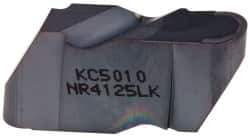 Kennametal - 4125NR K Grade KC5010, 6.35mm Cutting Width Carbide Grooving Insert - 6.35mm Max Depth of Cut, Left Hand, 3.18mm Corner Radius, TiAlN Finish - USA Tool & Supply