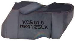 Kennametal - 4125NR K Grade KC5010, 6.35mm Cutting Width Carbide Grooving Insert - 6.35mm Max Depth of Cut, Left Hand, 3.18mm Corner Radius, TiAlN Finish - USA Tool & Supply