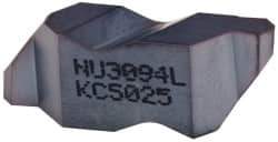 Kennametal - 3094NU Grade KC5025, 2.39mm Cutting Width Carbide Grooving Insert - 3.18mm Max Depth of Cut, Left Hand, 0.51mm Corner Radius, TiAlN Finish - USA Tool & Supply