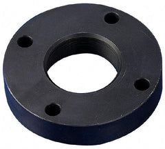 Keystone Threaded Products - 1.967-18 Int Thread, 1-1/4 - 1-1/2" Bar Diam, 4-1/4" Flange OD x 0.83" Thickness Precision Acme Mounting Flange - 4 Mounting Holes, Black Oxide Finish, Carbon Steel - USA Tool & Supply