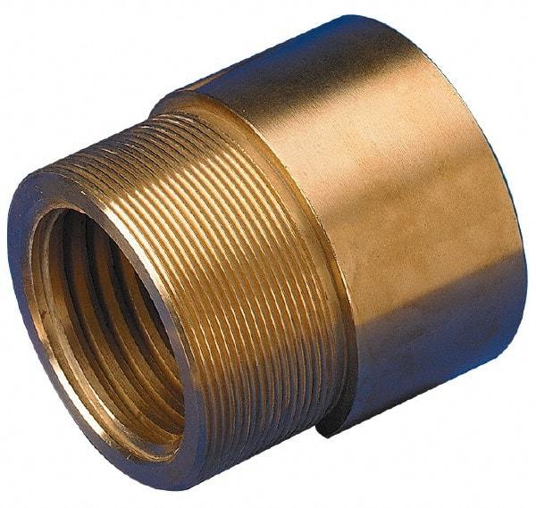 Keystone Threaded Products - 2.12" Long, 2.3" High, 0.81" Thread Length, Bronze, Right Hand, Round, Precision Acme Nut - 1.967-18 Thread Size, 2C Class of Fit - USA Tool & Supply