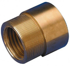 Keystone Threaded Products - 2.12" Long, 2.3" High, 0.81" Thread Length, Bronze, Left Hand, Round, Precision Acme Nut - 1.967-18 Thread Size, 2C Class of Fit - USA Tool & Supply