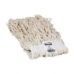 Rubbermaid - 1" White Head Band, Small Rayon Cut End Mop Head - 4 Ply, Side Loading Connection, Use for Finishing - USA Tool & Supply