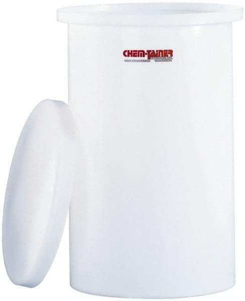 Made in USA - 55 Gallon Cylindrical Polyethylene Open Top Tank - 36" High x 22" Diam - USA Tool & Supply