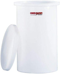 Made in USA - 55 Gallon Cylindrical Polyethylene Open Top Tank - 36" High x 22" Diam - USA Tool & Supply