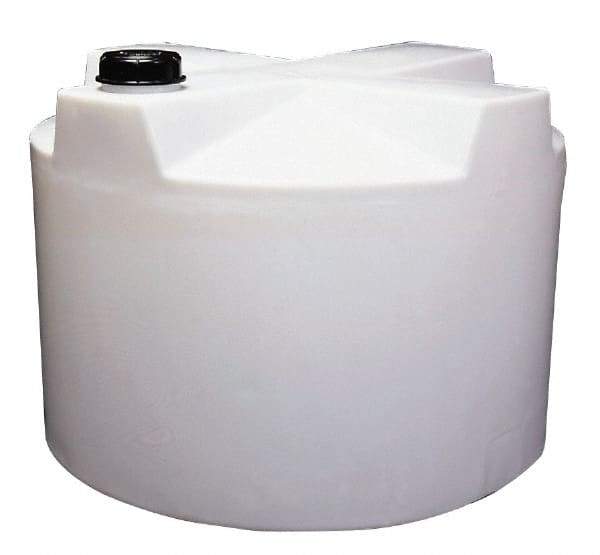 Made in USA - 300 Gallon Cylindrical Polyethylene Closed Top Tank - 59" High x 43" Diam - USA Tool & Supply