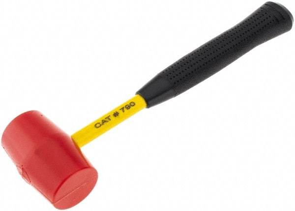 No-Mar - 5/8 Lb Head 1-5/8" Face Urethane Hammer - Fiberglass Handle - USA Tool & Supply