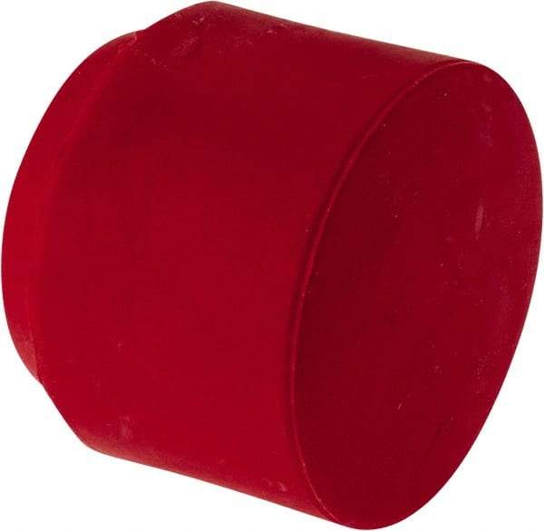 Made in USA - 2" Face Diam, Grade Medium, Red Hammer Replacement Tip - Vinyl - USA Tool & Supply