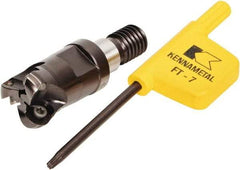 Kennametal - 12mm Cutting Diam, 0.4724" Max Depth of Cut, Modular Connection Indexable Copy End Mill - 3 Inserts, RD.. 0501.. Insert - USA Tool & Supply