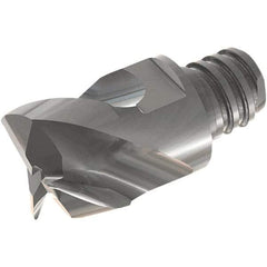 Iscar - MM EA Grade IC08 Carbide End Milling Tip Insert - Uncoated, 3 Flutes, 8mm Cutting Diam, 5mm Depth of Cut, 10mm Extension, 0.02" Cnr Rad, 45° Helix - USA Tool & Supply