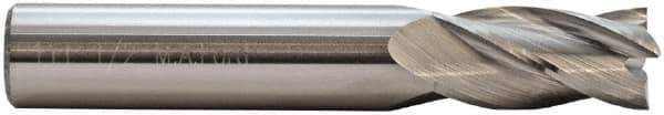 M.A. Ford - 3mm, 12mm LOC, 3mm Shank Diam, 38mm OAL, 4 Flute, Solid Carbide Square End Mill - Single End, TiCN Finish, 30° Helix, Centercutting, Right Hand Cut, Right Hand Flute, Series 111 - USA Tool & Supply